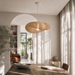 Lampa wisząca BOHO bambusowa duża NUSA 80cm