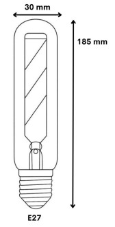 Żarówka LED E27 T30 4W FILAMENT CLEAR