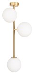 Lampa wisząca złota Milano Orb mleczne kule 