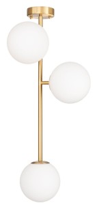Lampa wisząca złota Milano Orb mleczne kule 