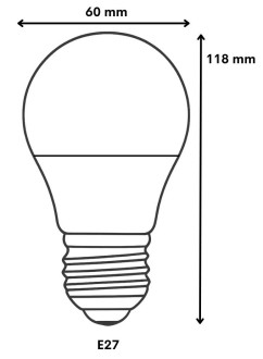 Żarówka LED OSRAM A60 E27 10W BIAŁY CIEPŁY 2700K