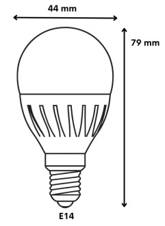 Żarówka LED kulka E14 5W Ciepła ceramik 480lm