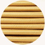 Przewód w oplocie kabel dekoracyjny złoty GOLD 3x0,75