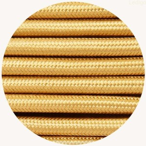 Przewód w oplocie kabel dekoracyjny złoty GOLD 3x0,75