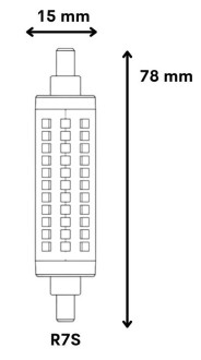 Żarnik LED R7S 78mm SMD2835 6W =60W ZIMNY