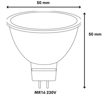 Żarówka LED MR16 6W 230V Zimna