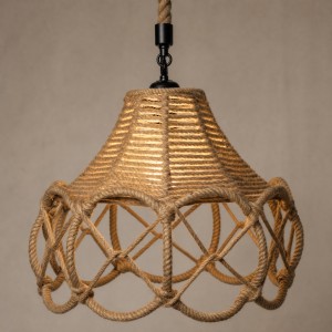 Lampa wisząca jutowa KATIA vintage boho