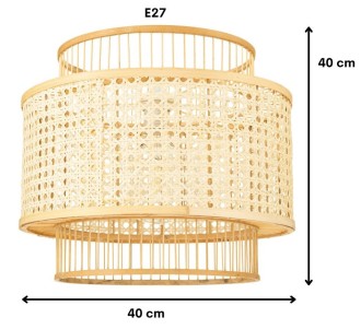Klosz BOHO rattanowa plecionka 40cm BMB07