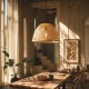 Lampa w stylu boho babusowa nad stół czarna BMB06.jpg