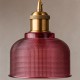 lampa wisząca czerwona ciemna fasetowane szkło Ledigo MS104 Red.jpg