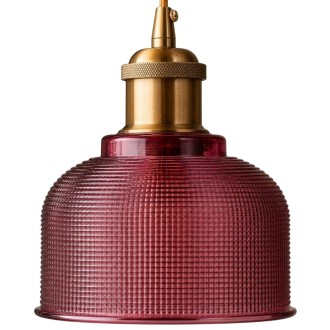 Lampa wisząca sufitowa szklana BELL czerwona 