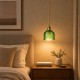 Lampa ozdobna szklana fasetowana zielona przy łóżku MS104 green.jpg