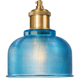 Lampa wisząca sufitowa szklana BELL niebieska 
