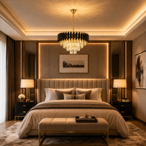 Lampa kryształowa luksusowa żyrandol Luxury Black WSC024