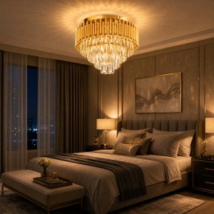 Lampa kryształowa luksusowa żyrandol Luxury WSC014 złota duża