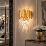 Kinkiet ścienny luksusowy kryształowy Luxury WSC018 Złoty