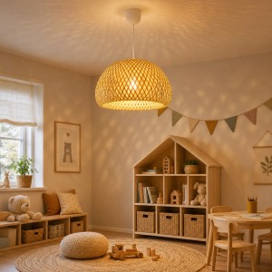 Lampa wisząca BOHO bambusowa 30cm DMT56