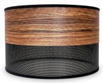 Abażur walec ażurowy Oro Deluxe czarny fornirowany 30cm ZLA7215