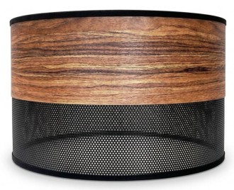 Abażur walec ażurowy Oro Deluxe czarny fornirowany 20cm ZLA7213