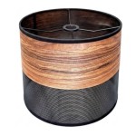 Abażur walec ażurowy Oro Deluxe czarny fornirowany 15cm ZLA7212
