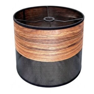 Abażur walec ażurowy Oro Deluxe czarny fornirowany 15cm ZLA7212
