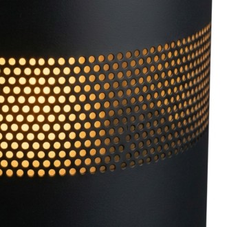 Abażur walec ażurowy Oro Deluxe czarny złoty środek 15cm ZLA7227