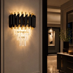 Kinkiet ścienny kryształowy  złoty luksusowy Luxury ZLA7229 