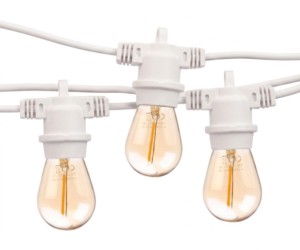 Girlanda świetlna ogrodowa 20m 40 żarówek 0,5w amber LED biała