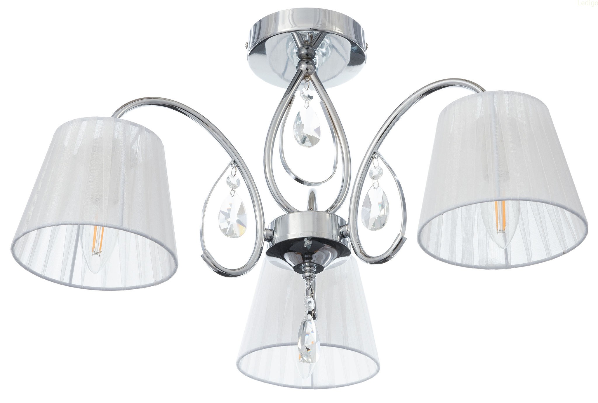 Lampa wisząca glam szyfonowe abażury .jpg