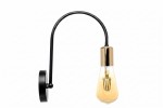 Kinkiet retro łuk E27 LOFT czarno złoty