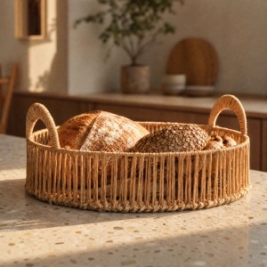 Taca jutowa z uchwytami Natura kosz do serwowania 36cm/ L