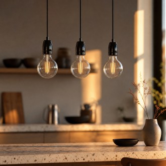 Lampa oprawa ceramiczna z kablem zasilającym czarna