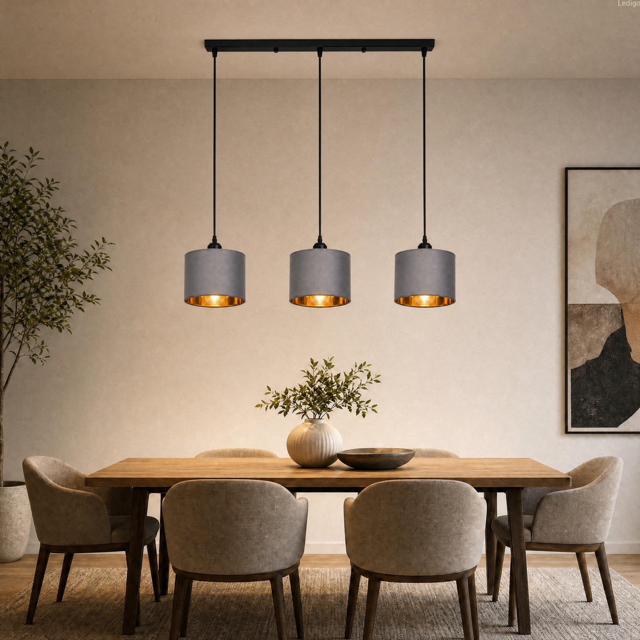 Lampa na listwie na trzy abażury szara nad stół WSC006.jpg