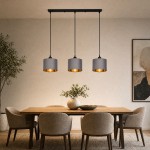 Lampa wisząca listwa potrójna Oro szara
