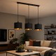 Lampa wisząca na listwie potrójna czarna złota WSC006.jpg