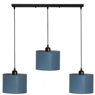 Lampa wisząca listwa potrójna Oro granatowa