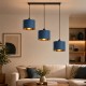 Lampa wisząca na listwie niebieska potrójna WSC008 dark blue.jpg