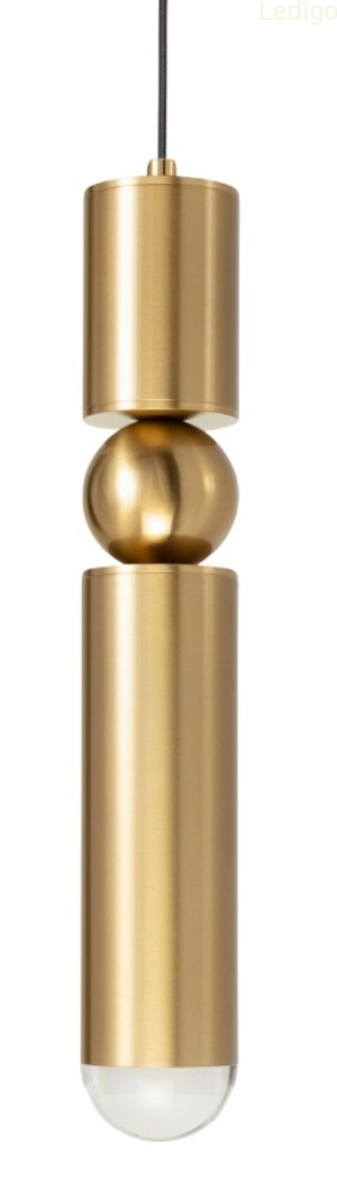 Lampa wisząca złota oprawa czarnu kabel G9 Tuba.jpg