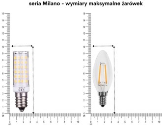 Lampa sufitowa Milano black podwójna mleczne kule EP1C28