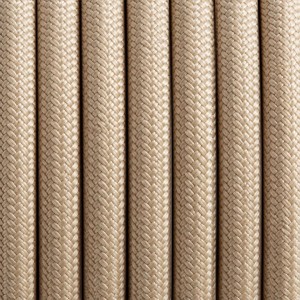 Przewód w oplocie kabel dekoracyjny beżowy kaszmir 2x0,75mm