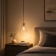 Lampa wisząca szklana do sypialni złota oprawa EP016-2B Paris Clear.jpg