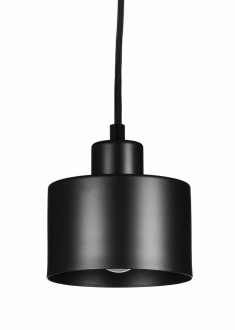 Lampa wisząca listwa potrójna wiszące kubełki czarna