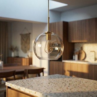 Lampa wisząca szklana przezroczysta PARIS Kula
