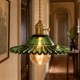 Lampa wisząca zielona z włącznikiem na złotej oprawie EP019 Balerina Green.jpg