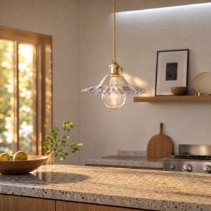 Lampa wisząca szklana płaska BALERINA clear