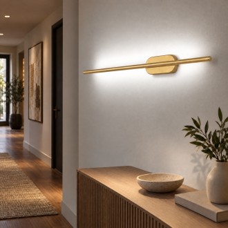 Kinkiet ścienny Slim złoty modern LED 80cm 15W 4000K 