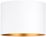 Abażur walec Oro Deluxe biały złoty środek 25cm ZLA7232