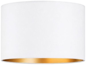 Abażur walec Oro Deluxe biały złoty środek 30cm ZLA7232