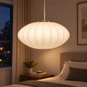 Lampa wisząca biała elegancka CLOUD elipsa