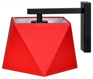 Kinkiet z abażurem materiał Diament  RED